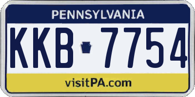PA license plate KKB7754
