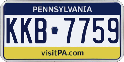 PA license plate KKB7759