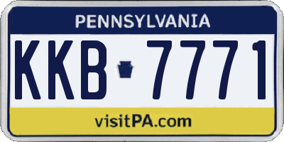 PA license plate KKB7771