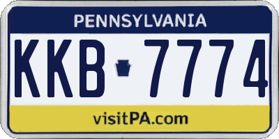 PA license plate KKB7774