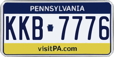 PA license plate KKB7776