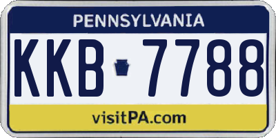 PA license plate KKB7788