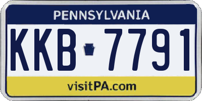 PA license plate KKB7791