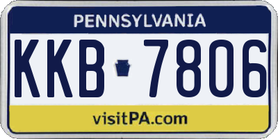 PA license plate KKB7806