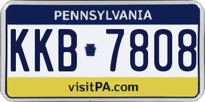PA license plate KKB7808