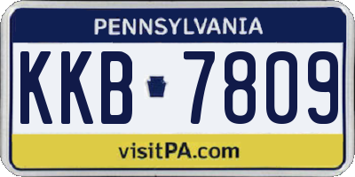 PA license plate KKB7809