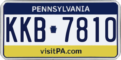 PA license plate KKB7810