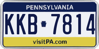 PA license plate KKB7814