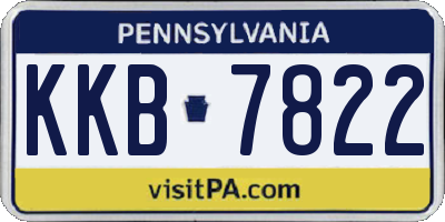 PA license plate KKB7822