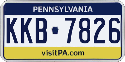 PA license plate KKB7826