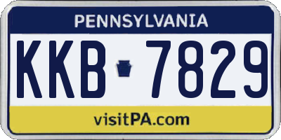 PA license plate KKB7829