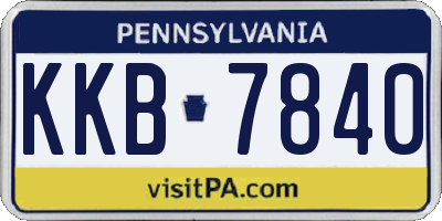 PA license plate KKB7840