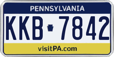 PA license plate KKB7842