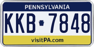 PA license plate KKB7848