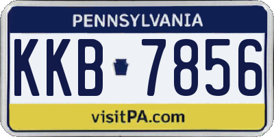PA license plate KKB7856
