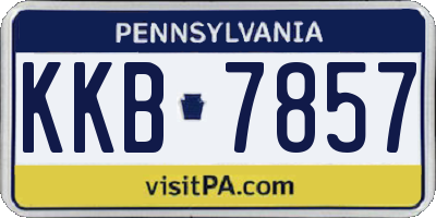 PA license plate KKB7857