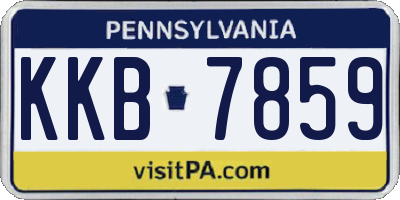 PA license plate KKB7859