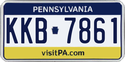 PA license plate KKB7861