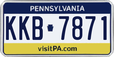 PA license plate KKB7871