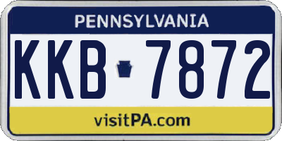 PA license plate KKB7872