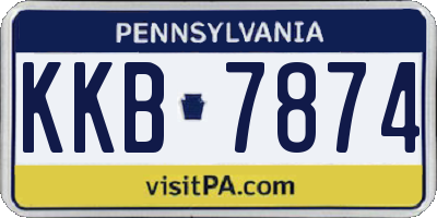 PA license plate KKB7874