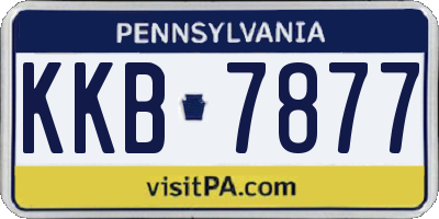 PA license plate KKB7877