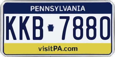 PA license plate KKB7880