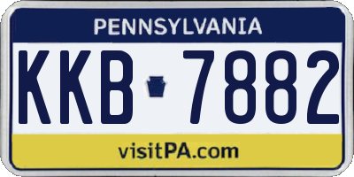 PA license plate KKB7882