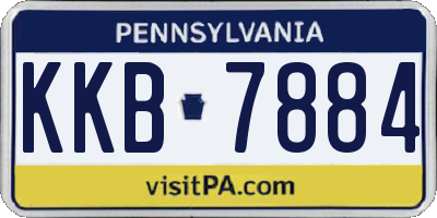PA license plate KKB7884