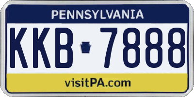 PA license plate KKB7888