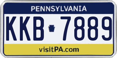 PA license plate KKB7889