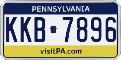 PA license plate KKB7896