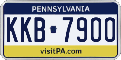 PA license plate KKB7900