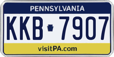 PA license plate KKB7907