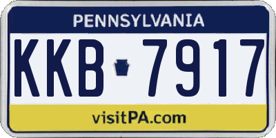 PA license plate KKB7917