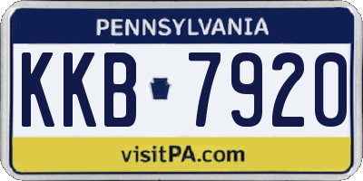 PA license plate KKB7920