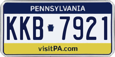 PA license plate KKB7921