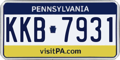 PA license plate KKB7931