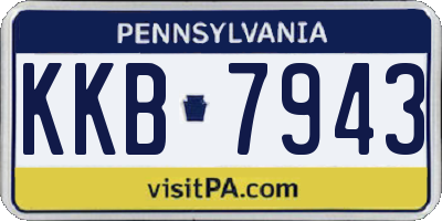 PA license plate KKB7943