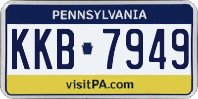 PA license plate KKB7949