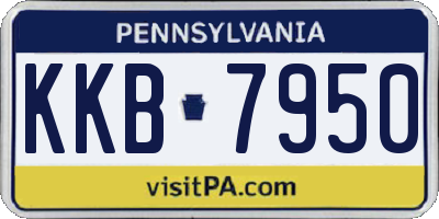 PA license plate KKB7950
