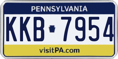 PA license plate KKB7954