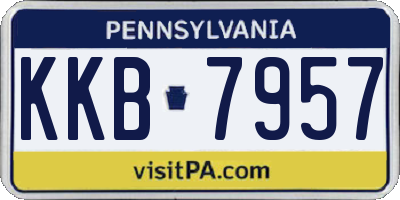 PA license plate KKB7957