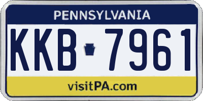 PA license plate KKB7961