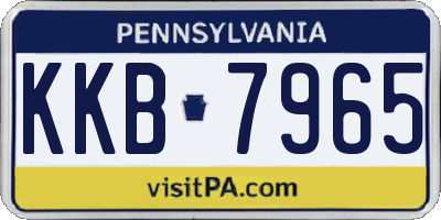 PA license plate KKB7965
