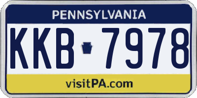 PA license plate KKB7978