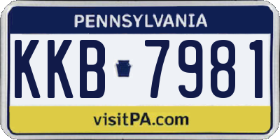 PA license plate KKB7981