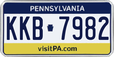 PA license plate KKB7982