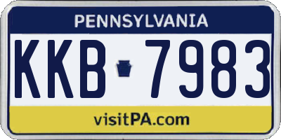 PA license plate KKB7983