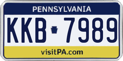 PA license plate KKB7989
